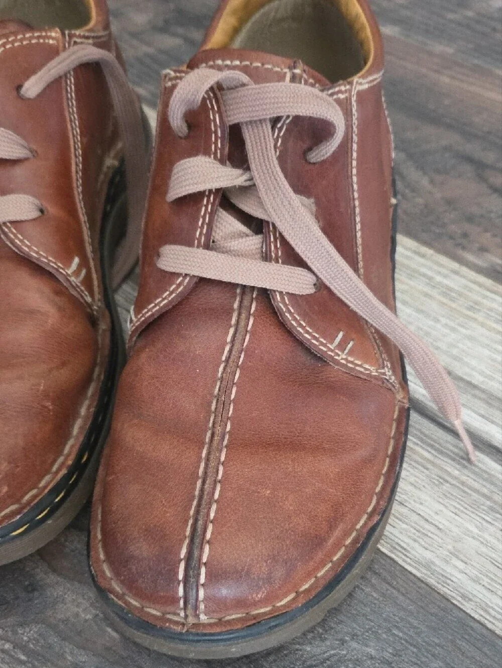 Dr. Martens Brown Leather Lace-Up  Shoes